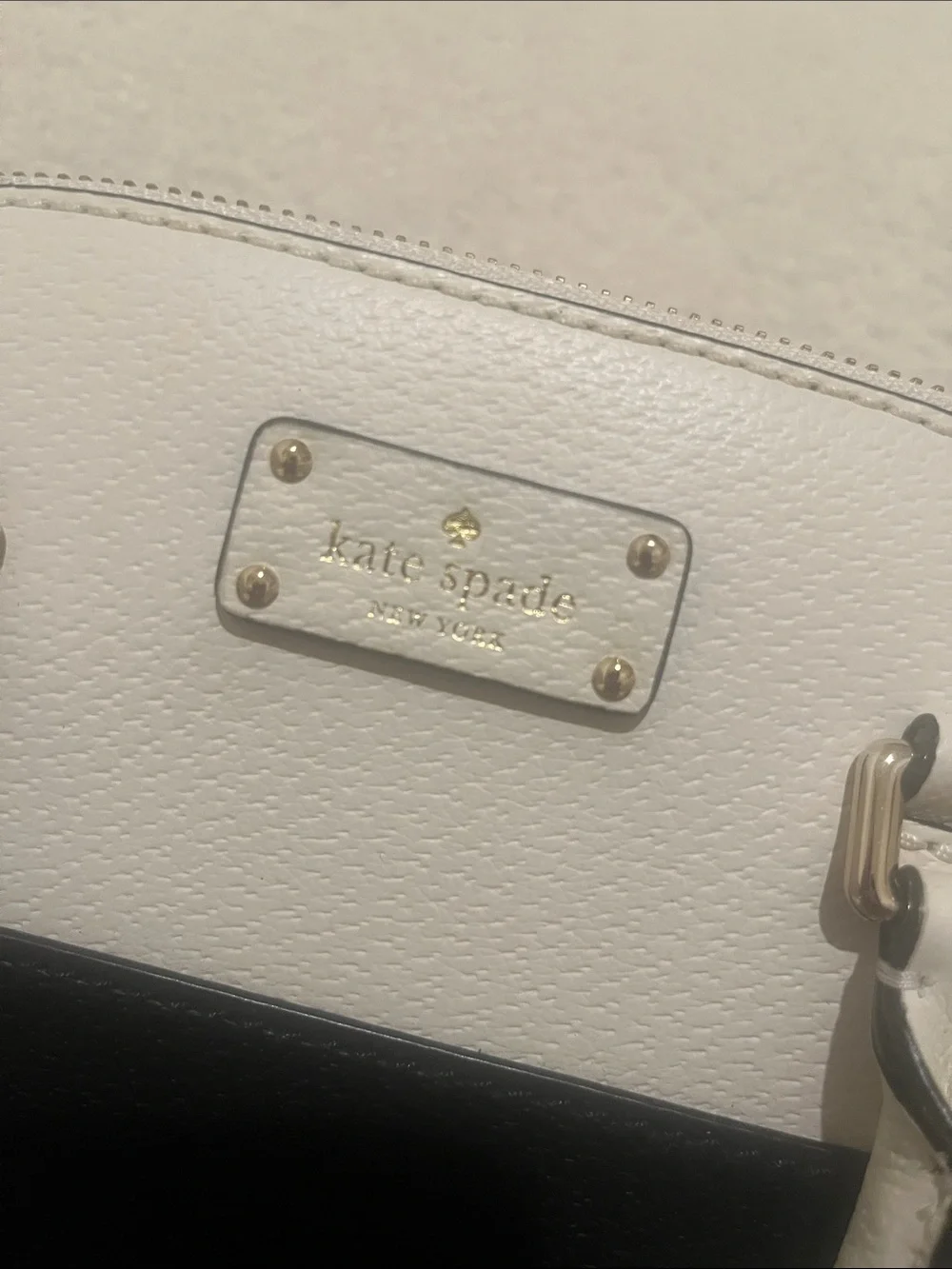 Kate Spade ♠️ Two-Tone Black and White Women's Leather Satchel
